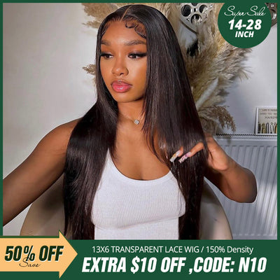 [Graduation's Sale ] 14"-28" Save 50% OFF 13x6 Transparent HD Lace Front Human Hair Wig 150% Density