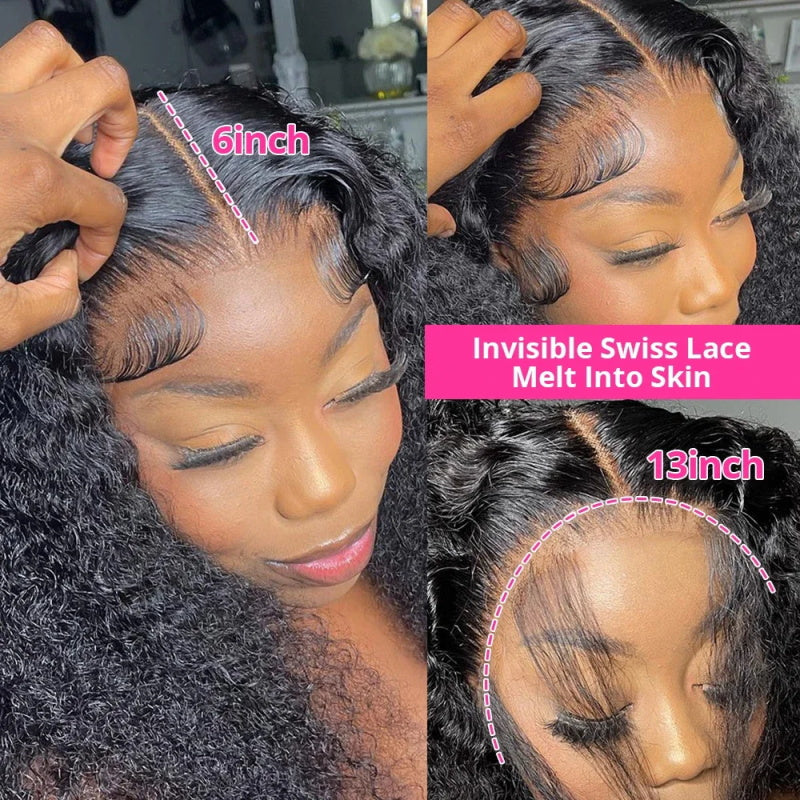 (13x6 Wig FLASH SALE! ) 14"-28" Save 50% OFF 13x6 Transparent HD Lace Front Human Hair Wig 150% Density