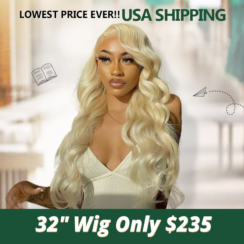 🔥[USA Shipping Flash Sale] 32" Only $235 |13x4 Lace Front Wig with Pre-Plucked Glueless Human Hair Wig Deal