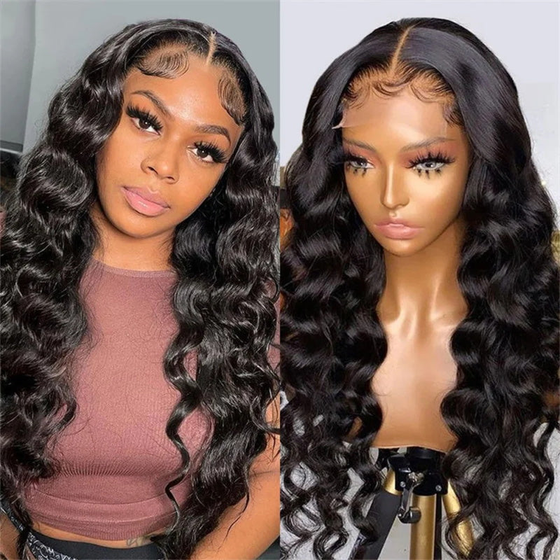 5x5 Loose Deep Wave Ready To Wear Lace Closure 100% Human Hair Wig 180% Density