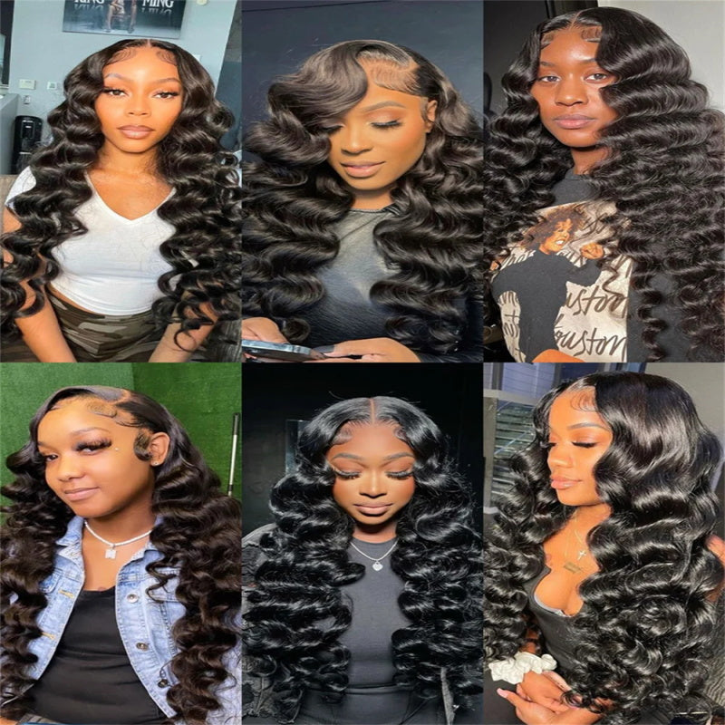 5x5 Loose Deep Wave Ready To Wear Lace Closure 100% Human Hair Wig 180% Density