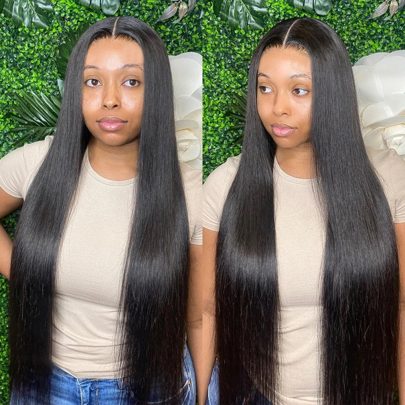 5x5 Ready To Wear Straight Wig Pre Plucked Lace Closure Human Hair Wig 180% Density