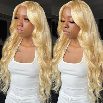 Ready To Wear Body Wave Lace Front Wig Blonde 613 Pre-plucked 13x4 HD Lace Wig With Bleacehd Knots Glueless Body Wave Wigs Pre-cut