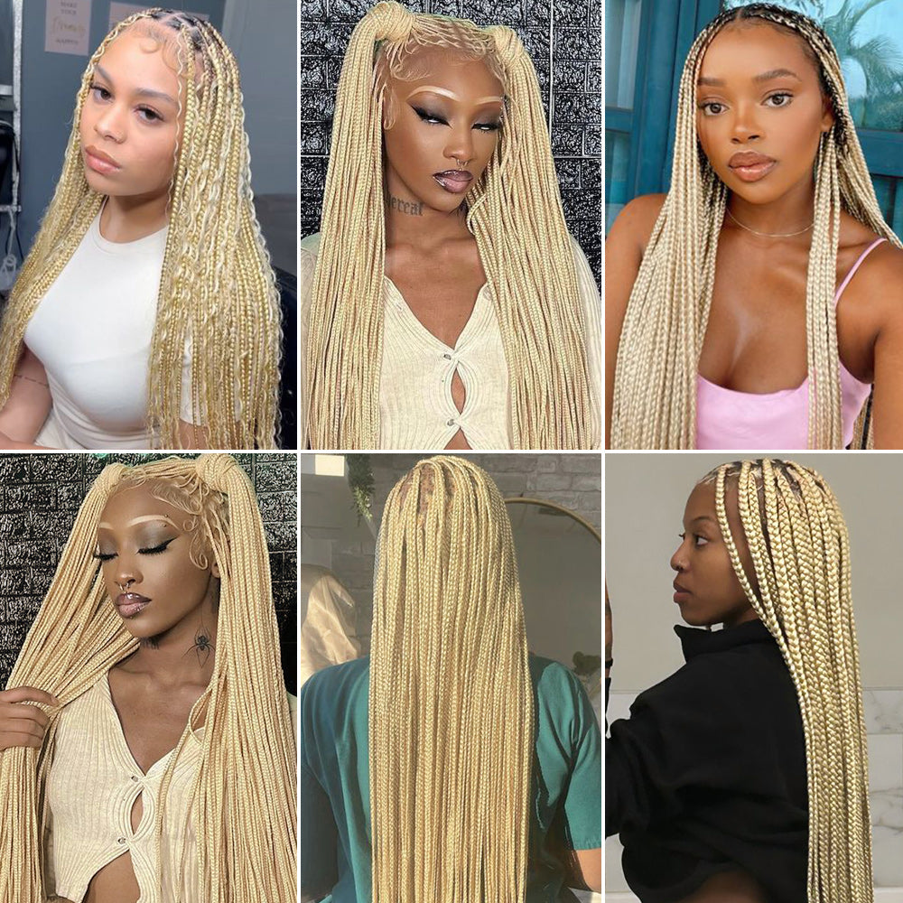 613 Blonde Straight Human Hair Bulk Braiding No Weft Extensions