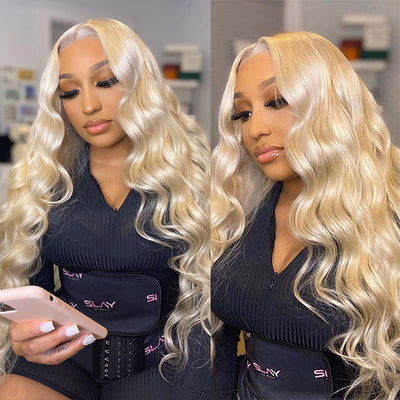Long Blonde Wig 40 Inch 613 Blonde Lace Front Wigs Body Wave Hair 13x6 Lace Frontal Glueless Wigs