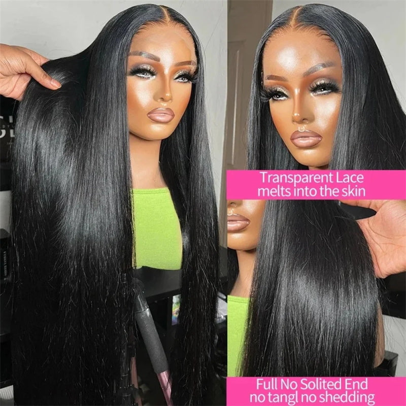 [Bogo Free] Pre Plucked 13x4 Transparent Lace Front Straight Wear To Go Wig Glueless Human Hair Wigs