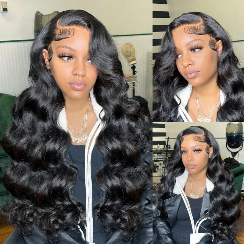 Glueless Body Wave Wig 13x4 HD Lace Front Wig Human Hair Wigs Transparent Lace Frontal Wig 32 Inch
