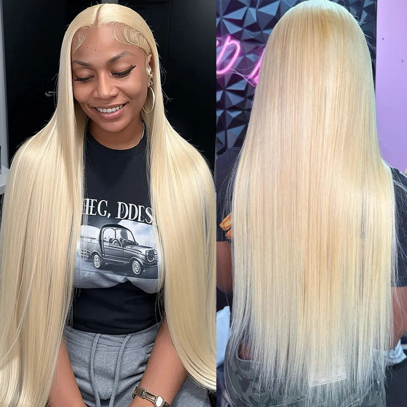 Overnight Shipping 613 Blonde 13x4 Glueless Lace Wig Body Wave Lace Front Human Hair