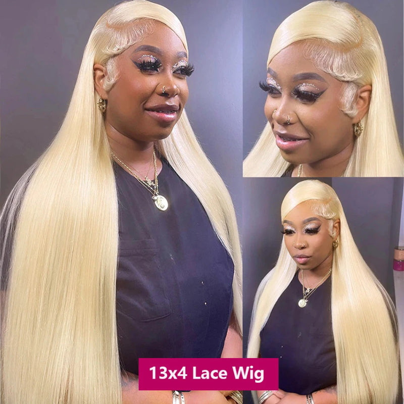 Overnight Shipping 613 Blonde 13x4 Glueless Lace Wig Body Wave Lace Front Human Hair