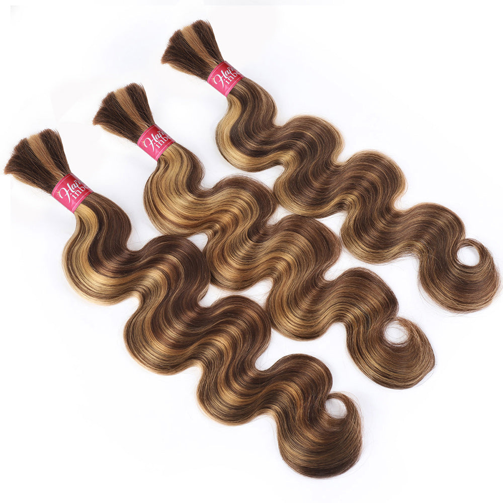 Highlight P4/27 Body Wave Bulk Hair Extensions for Braiding