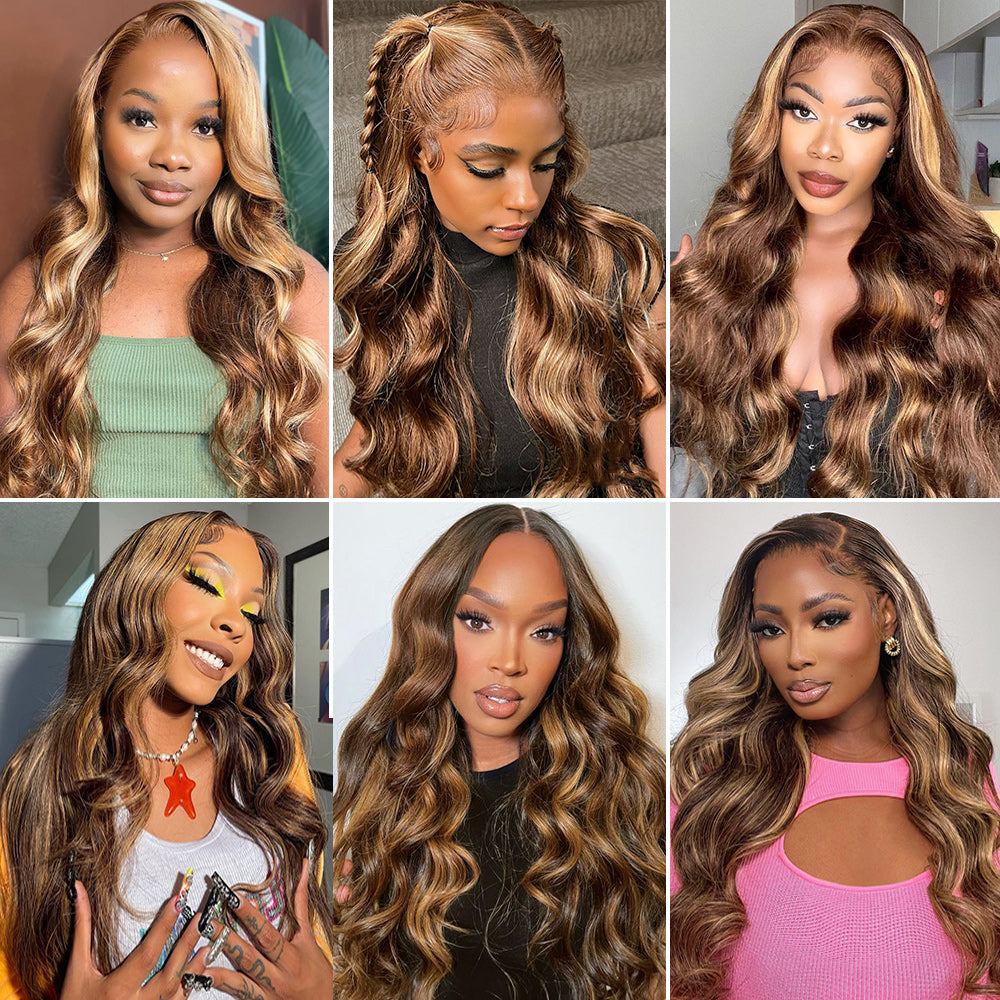 Highlight P4/27 Body Wave Bulk Hair Extensions for Braiding