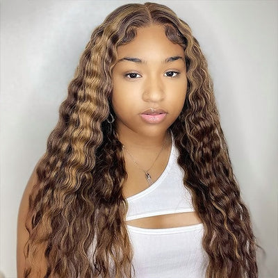 Ready To Wear Loose Deep Wig P4/27 Pre-plucked 5x5 Glueless Lace Closure Wig With Bleached Knots