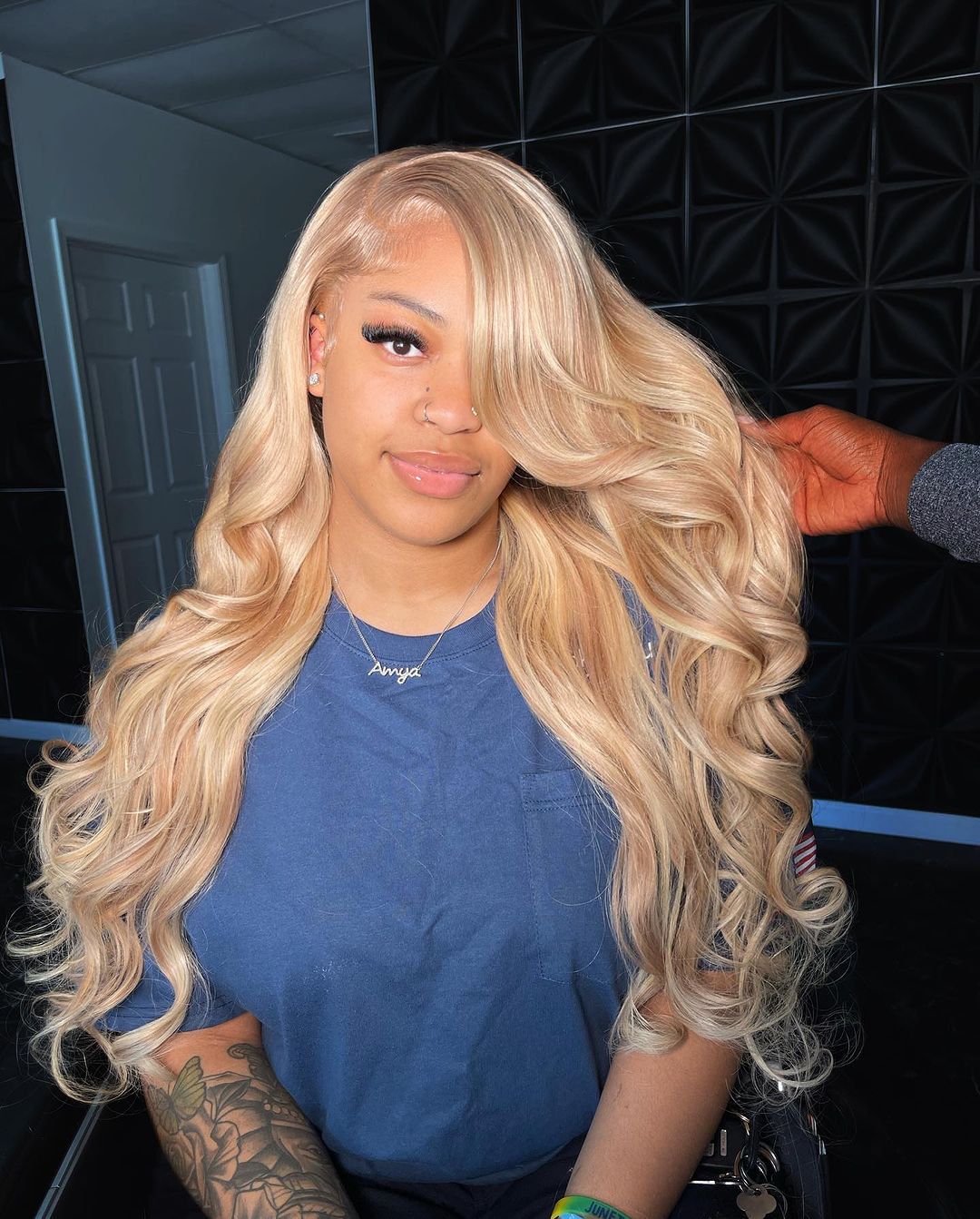 New Arrival Ash Blonde Wig With Brown Highlights #P10/613 13x4 Lace Front Wigs Straight & Body Wave Glueless Wig