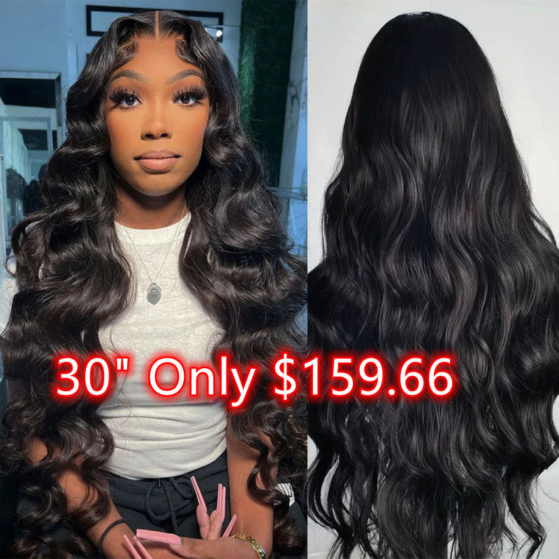 [  Graduation's Special Sale] 30''= $159.66   | Pre Plucked & Bleached Knots Ready To Wear 5X5 Lace Closure Human Hair Wig Deal 180% Density