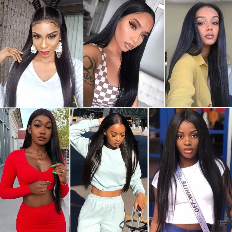 (Super SALE! ) 180% Density 16"-38" Save 50% OFF Glueless 4x4 Lace Closure Human Hair Wig With Pre-Plucked