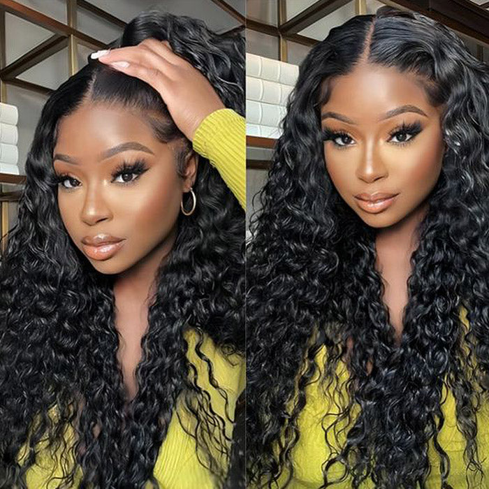 Deep Wave Ready To Wear Lace Front Wigs 13x4 Pre-Plucked Glueless Wig with Natural Hairline Pre-cut HD Lace Wigs