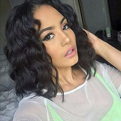 13x4 Loose Deep Bob Wig Pre-plucked Loose Deep Ready To Wear Glueless Wigs With Natural Hairline Bleached Knots Pre-cut