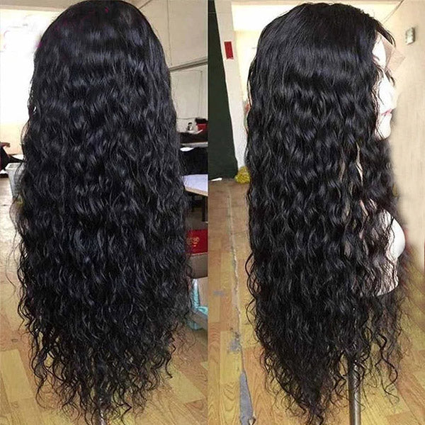 Water Wave 13x4 HD Lace Front Glueless Wigs Undetectable Invisible Lace Wigs With Pre Plucked