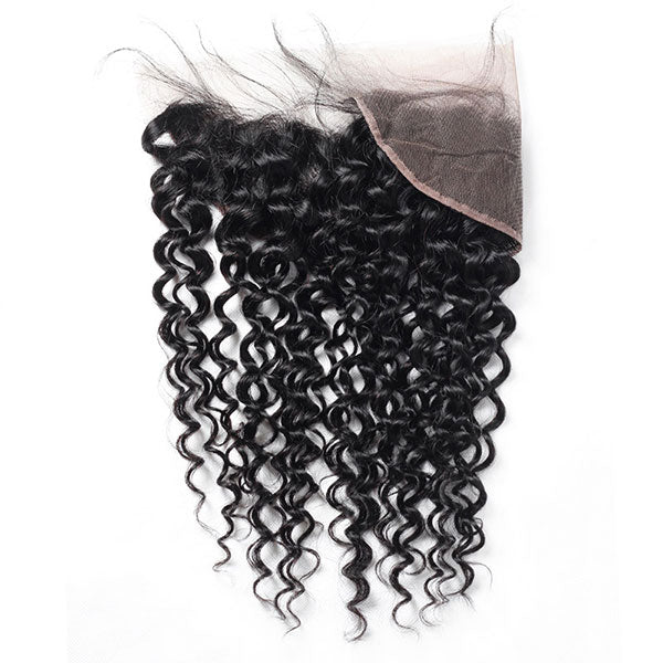 8A Grade Brazilian Kinky Curly Hair 4 Bundles with 13*4 Frontal
