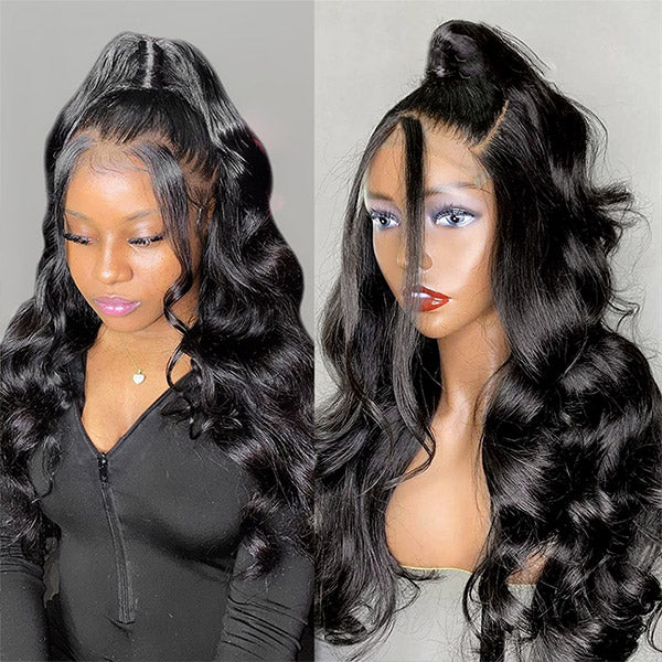 Body Wave Full Lace Frontal Wig 180% Density Human Hair Wig HD Lace Front Wigs