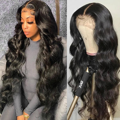 13x6 Transparent Lace Front Wig Pre plucked with Baby Hair Glueless Body Wave Human Hair Wigs