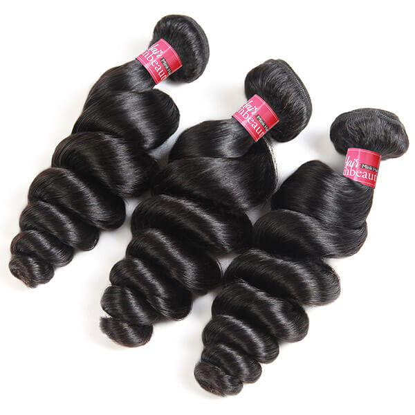 High Quality Virgin Human Hair Loose Wave Human Weaving 4 Bundles for Black Women