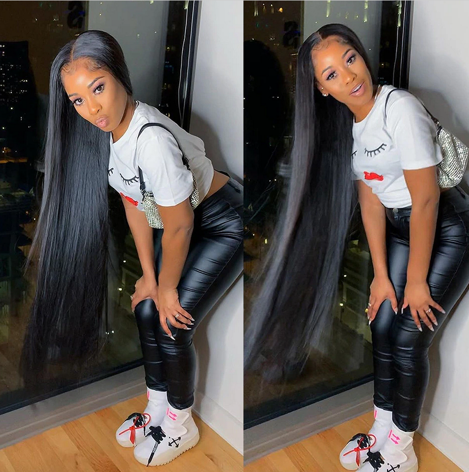Mink Hair Brazilian Silky Straight Hair Weave 3 Bundles Natural Black