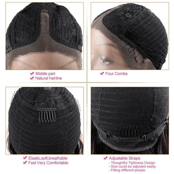 Bob Short Human Hair Wigs With Baby Hair Straight Lace Front Human Hair Wigs For Black Women