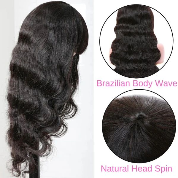 New Arrival Virgin Body Wave Glueless Virgin Human Hair Wig Machine Made Wig