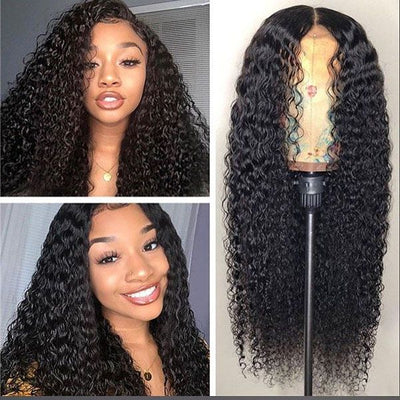 curly wave lace frontal human hair wig