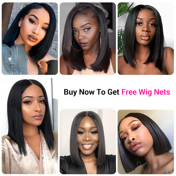 100% Virgin Human Hair Wigs,Straight Hair Short Bob Wig