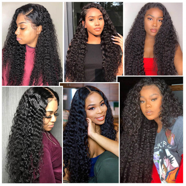13x6 HD Lace Frontal Wig Curly Human Hair Wig HD Lace Glueless Kinky Curly Lace Front Wig