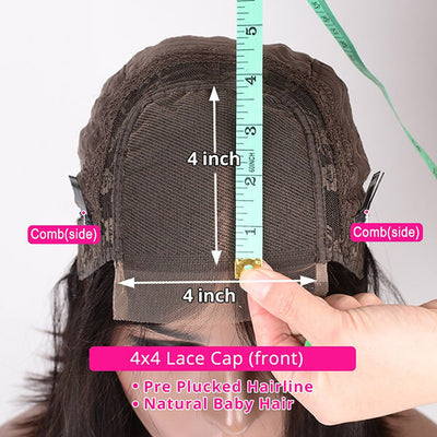 4x4 HD Lace Closure Wig Loose Deep Wave Wig High Density Lace Wig Glueless Deep Wave Wig
