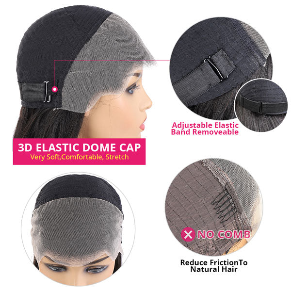 Bone Straight Glueless Lace Front Wigs 13x4 Frontal Wigs With Baby Hair Pre- Cut Human Hair Wigs