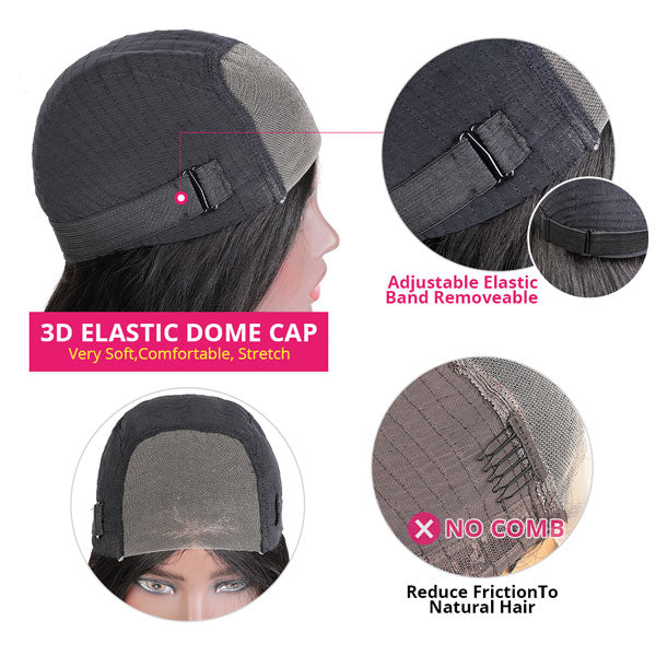 Body Wave Lace Closure Wigs 200% Density 4x4 Lace Wigs Glueless Body Wave Human Hair Wigs