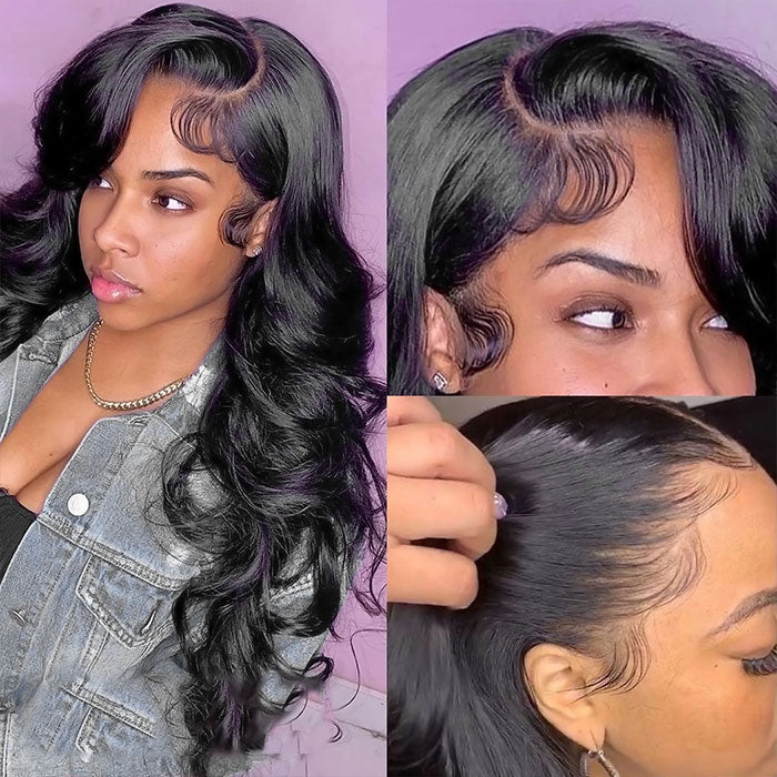 Body Wave Full Lace Frontal Wig 180% Density Human Hair Wig HD Lace Front Wigs