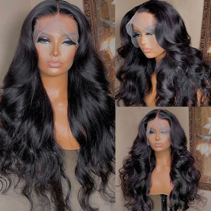 Body Wave Full Lace Frontal Wig 180% Density Human Hair Wig HD Lace Front Wigs