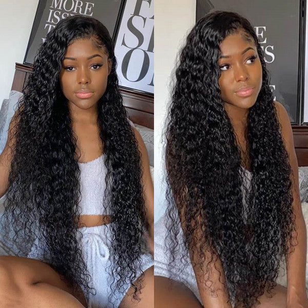 Wear and Go Water Wave Lace Front Wig 13x6 Lace Frontal Wig 200% Density Glueless Human Hair Wigs