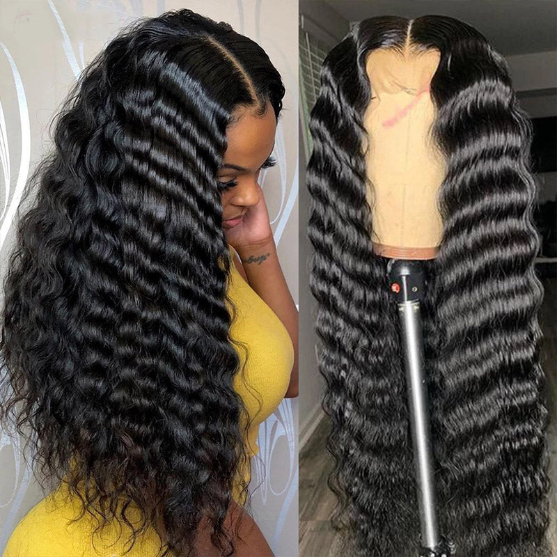 Loose Deep Wave Frontal Wig 13x4 HD Lace Front Wig Human Hair Glueless Lace Front Wigs with Baby Hair