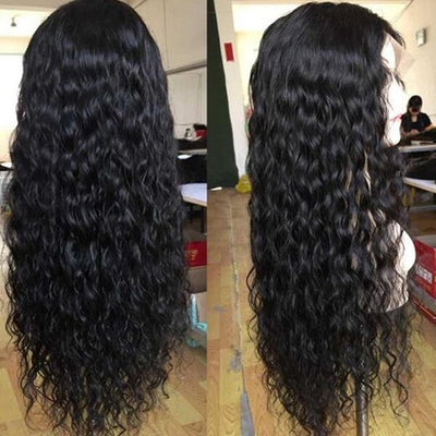 Water Wave 13x4 Lace Front Wigs Pre Plucked Baby Hair 200% Density