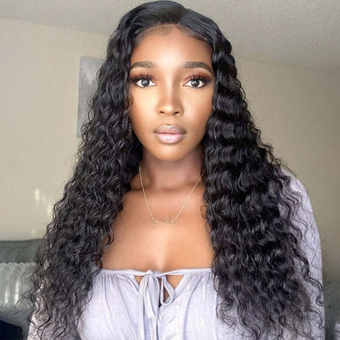 Ready To Go Water Wave Glueless Wig Pre Cut Lace Closure Wigs with Natural Hairline Beginner Friendly