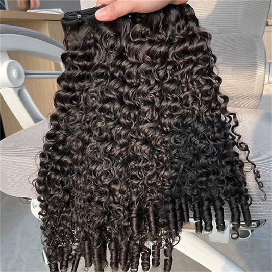 (Ship From US ) Burmese Curly Bundles 100% Virgin Human Hair 3 Bundles 10A Premium Quality Human Hair Extensions