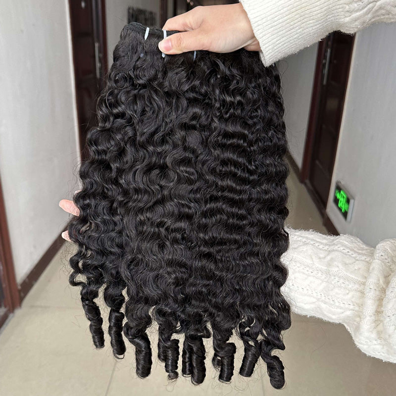 (Ship From US ) Burmese Curly Bundles 100% Virgin Human Hair 3 Bundles 10A Premium Quality Human Hair Extensions