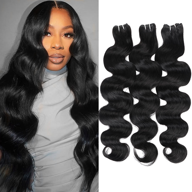 Hairinbeauty Body Wave Bundles 12A Unprocessced Virgin 100% Human Hair Extensions 1 Pc/3 Pcs