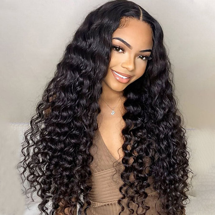 Ready To Go Water Wave Glueless Wig Pre Cut Lace Closure Wigs with Natural Hairline Beginner Friendly