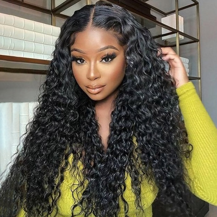 Ready To Go Water Wave Glueless Wig Pre Cut Lace Closure Wigs with Natural Hairline Beginner Friendly