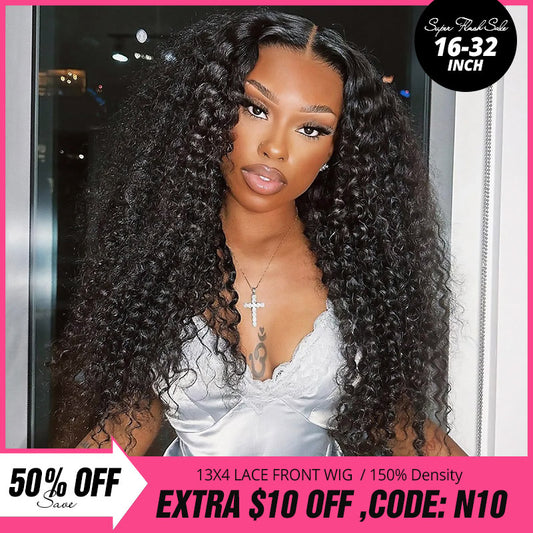 [ Anniversary's Deal ]  16"-32" Save 50% OFF Glueless Wigs 13x4 Transparent Lace Front Human Hair Wig With Pre-Plucked