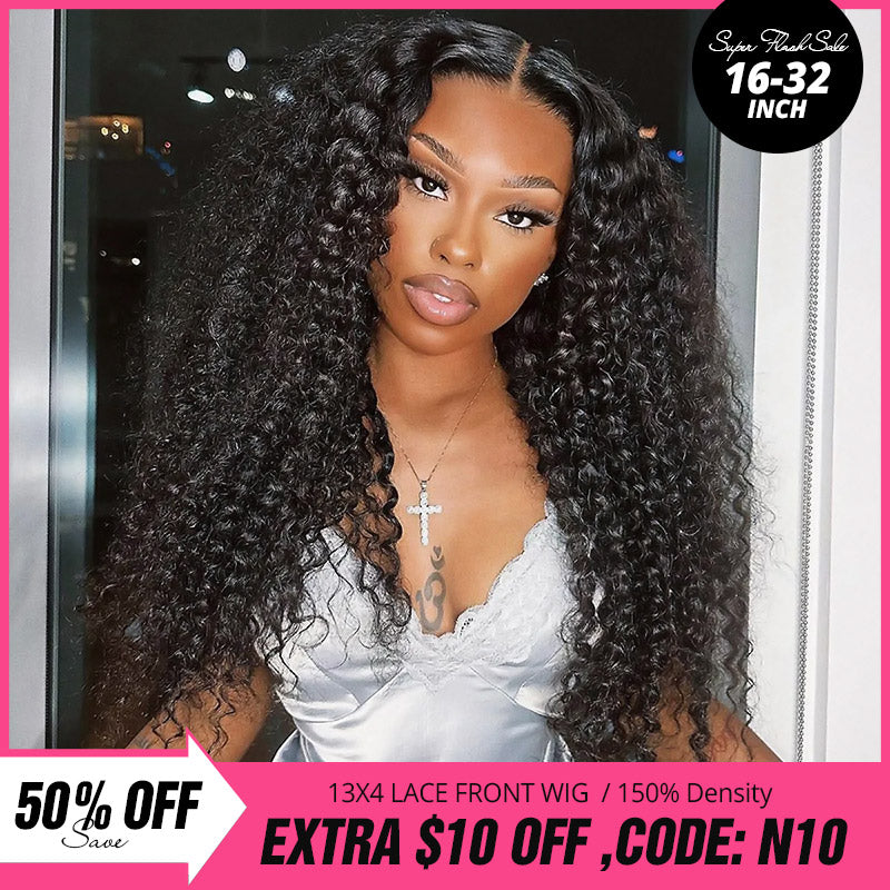 [ Anniversary's Deal ]  16"-32" Save 50% OFF Glueless Wigs 13x4 Transparent Lace Front Human Hair Wig With Pre-Plucked