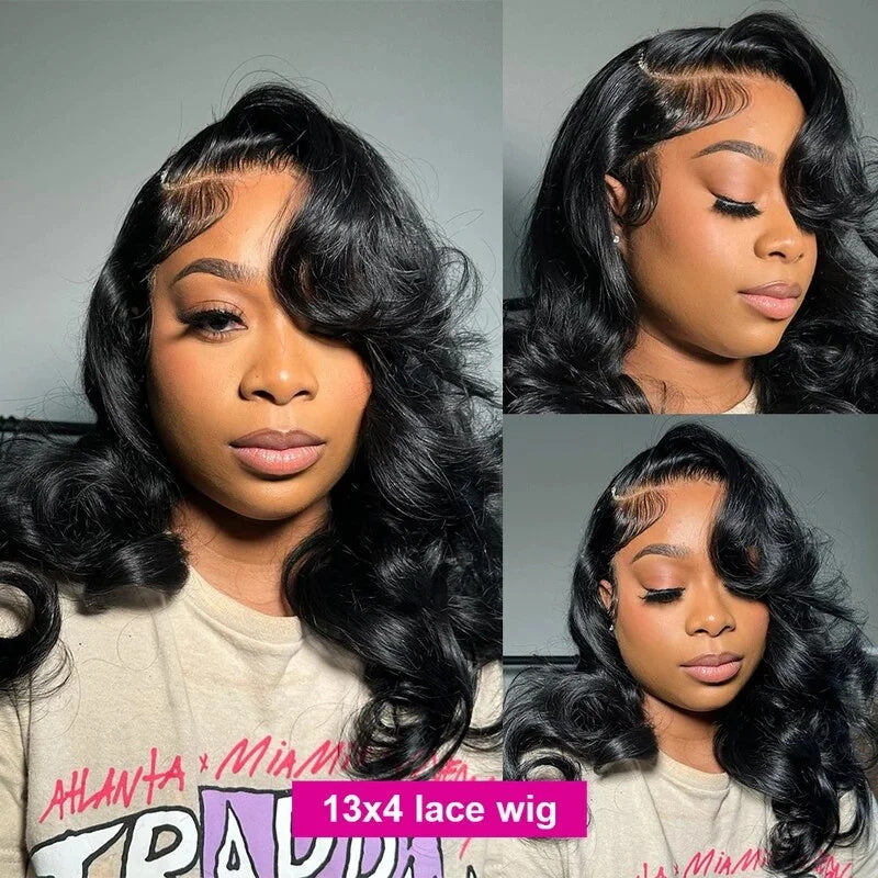 13x4 Short Body Wave Lace Frontal Bob Wig Neck Length Wigs Body Wave Hair