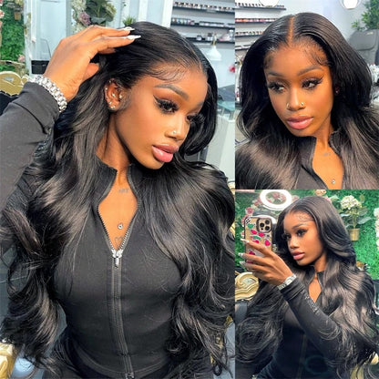 13x6 Transparent Lace Front Wig Pre plucked with Baby Hair Glueless Body Wave Human Hair Wigs